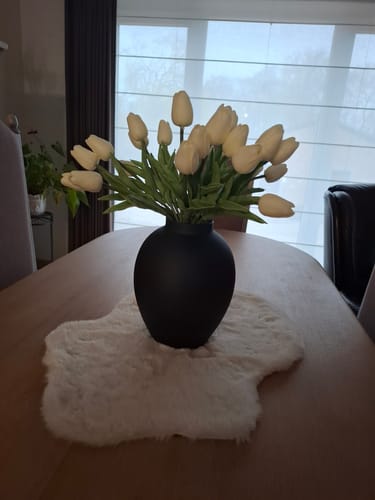 Customer photo review of Kunst Tulpen Boeket - Ivoor (25 stengels)