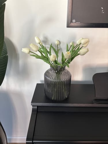 Customer photo review of Kunst Tulpen Boeket - Ivoor (25 stengels)