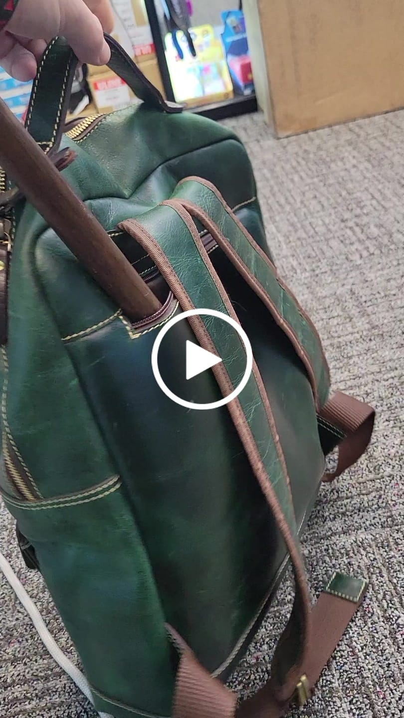 Customer video review of Greenfield Leather Backpack