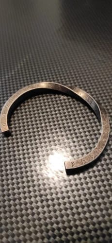 Customer photo review of Elder Futhark Rune Bracelet – A Viking’s Talisman