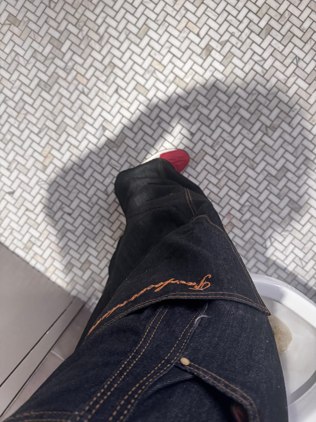 Customer photo review of Curved Leg Pants