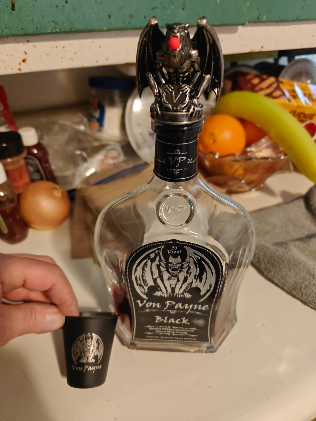 Customer photo review of Von Payne Black Blended Whiskey (2) Bottle Bundle