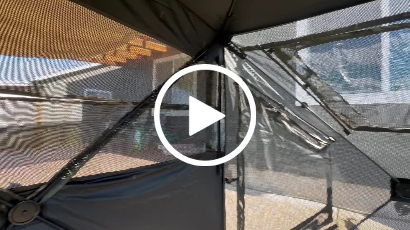 Customer video review of VisST See-Through Pop-Up Ground Blinds with Silent Magnetic Door