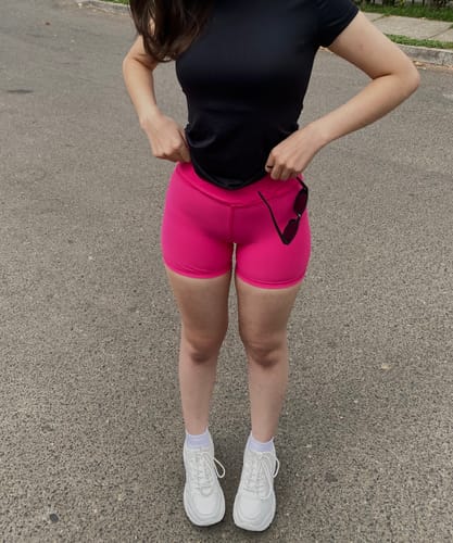 Customer photo review of Short Beeehh Hot Pink