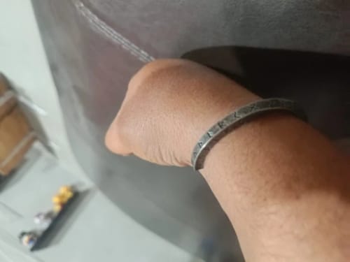 Customer photo review of Elder Futhark Rune Bracelet – A Viking’s Talisman