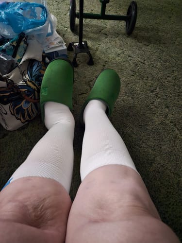 Customer photo review of Performance Eucalyptus Compression Socks