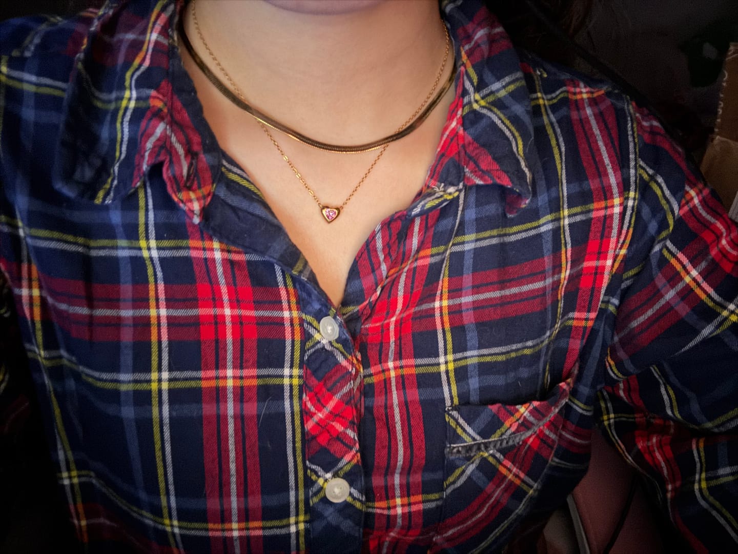 Customer photo review of Herringbone Necklace