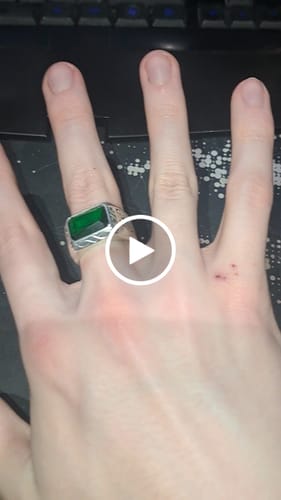 Customer video review of Green Gem 925 Silver Ring