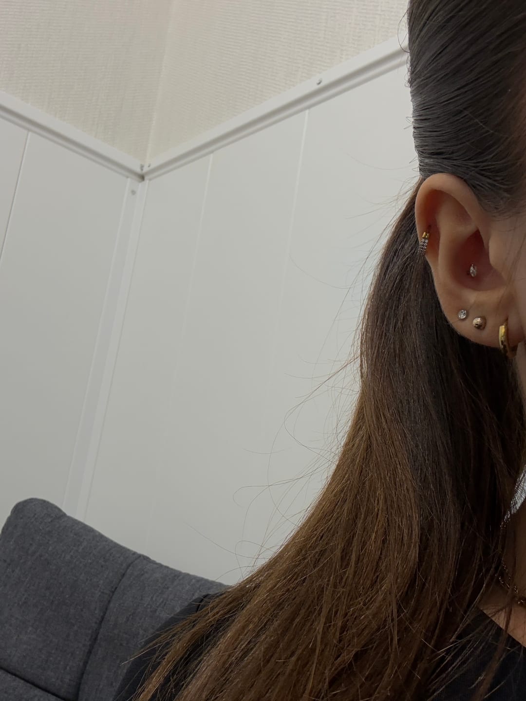 Customer photo review of Single Stone Piercing | Titan