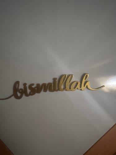 Customer photo review of Bismillah Yazılı Metal Peçete Süsü - Ramazan Konsepti & İslami Hediye