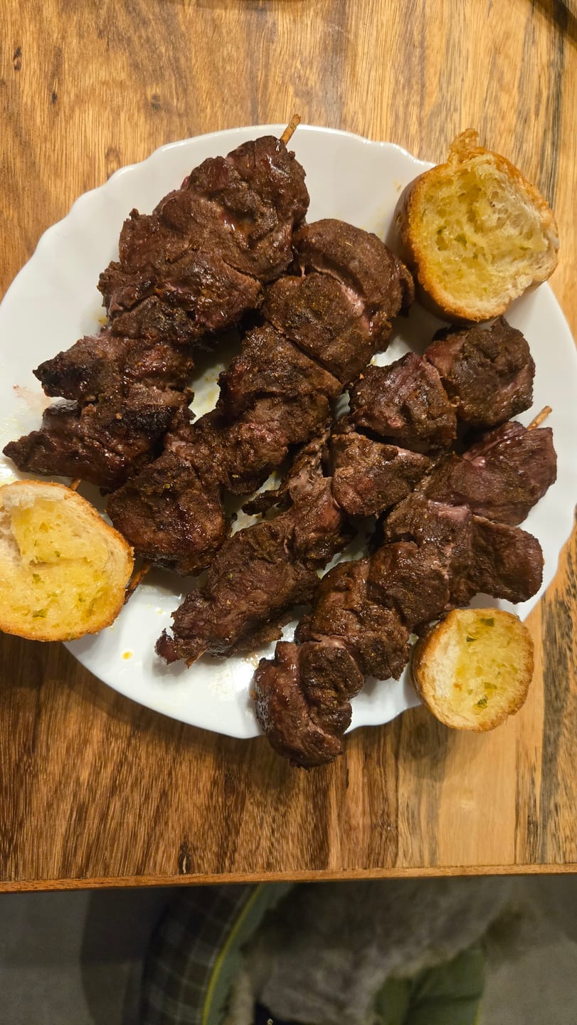 Customer photo review of Ostrich Kebabs