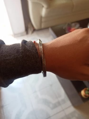 Customer photo review of Elder Futhark Rune Bracelet – A Viking’s Talisman