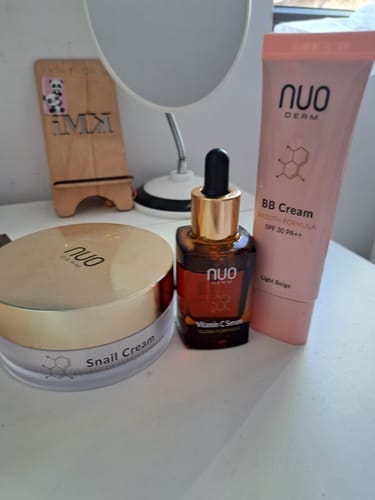 Customer photo review of Set Ser cu Vitamina C, Crema cu Mucina de Melc si BB Cream (3 produse)