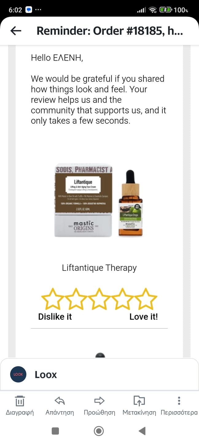 Customer photo review of Liftantique Therapy