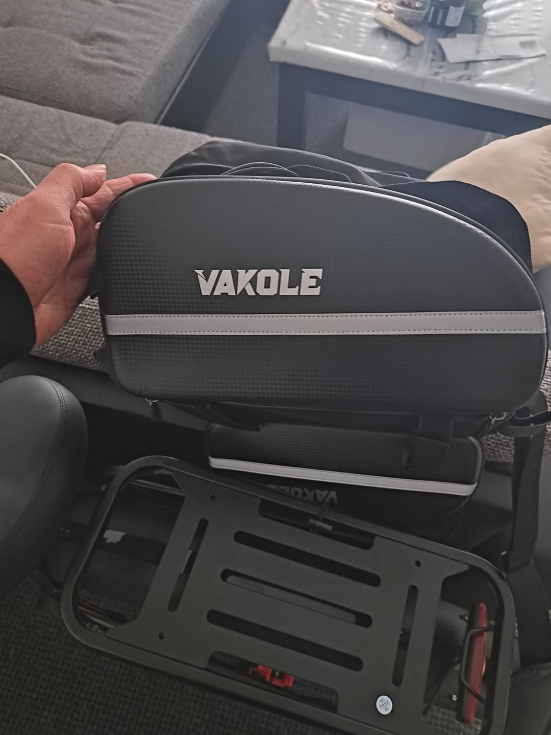 Customer photo review of Vakole Integrally Molded Bicycle Helmet with Magnetic Goggles