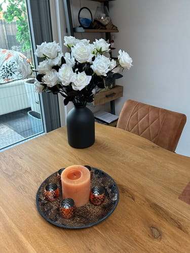 Customer photo review of Zijden Rozen (9 stengels) - Wit