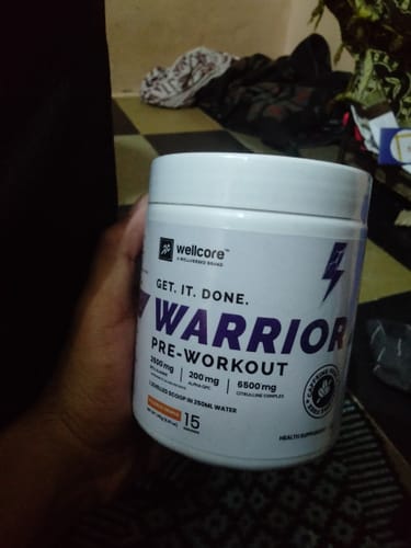 Customer photo review of Wellcore - Warrior Pre Workout Supplement (195g, 15 Servings)