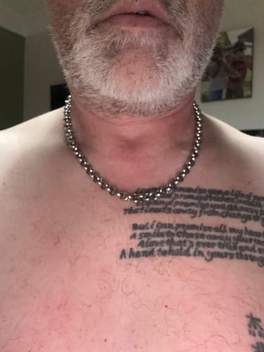 Customer photo review of Belcher Chain Silver | 8mm