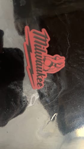 Customer photo review of Thick Leatherette Sheet - Saddle Red / Black (12"x24")