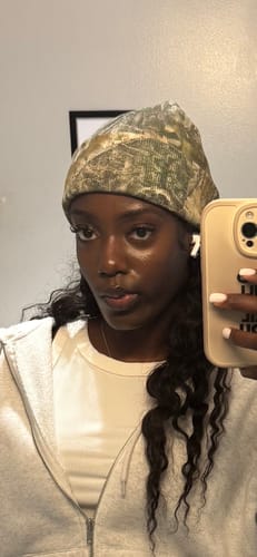 Customer photo review of CAMO KNIT BEANIE