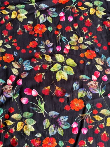 Customer photo review of Spring Garden Viscose Challis Fabric