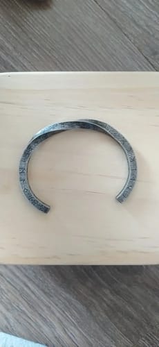 Customer photo review of Elder Futhark Rune Bracelet – A Viking’s Talisman