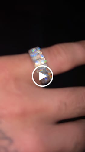 Customer video review of 2-Row Moissanite Band Ring 14K Gold