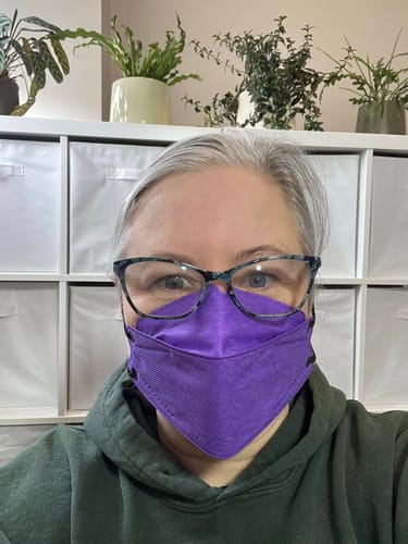 Customer photo review of KN95 Respirator Face Mask: Glacier Bundle