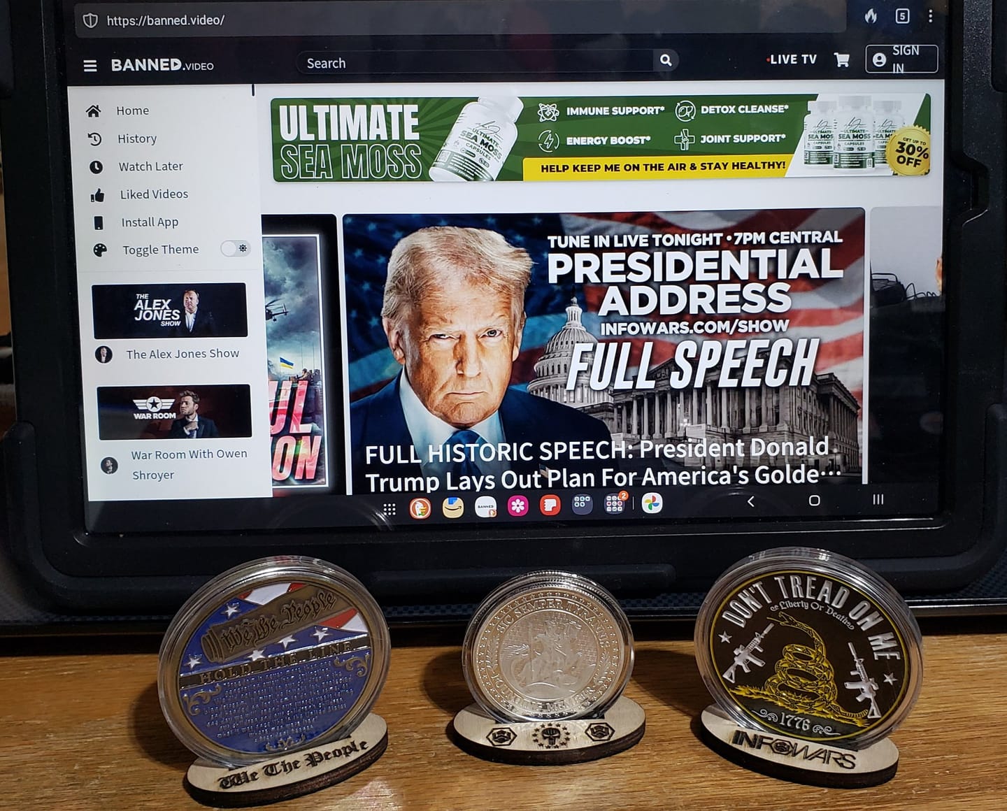 Customer photo review of Hold The Line Coins