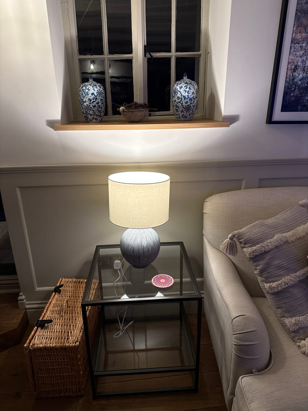 Customer photo review of Aria Glass Metal Side Table - Dark Bronze