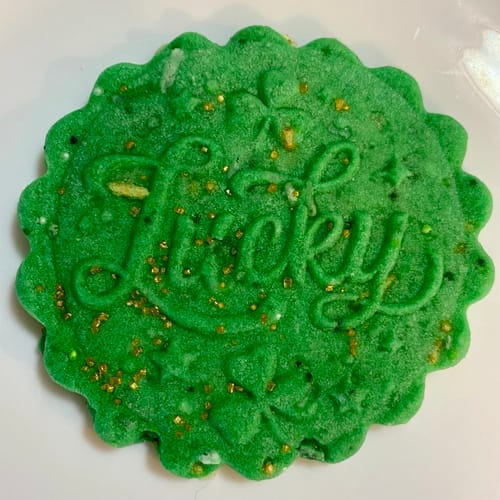 Customer photo review of "Lucky" St. Paddy's Day Cookie Stamp