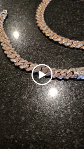Customer video review of 14mm Two Tone Diamond Prong Set Chain (RoseGold)