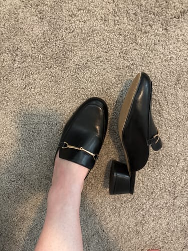 Customer photo review of Petite Slip On Leather Loafers DS85