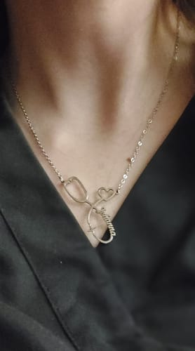 Customer photo review of Stethoscope Name Necklace EKG