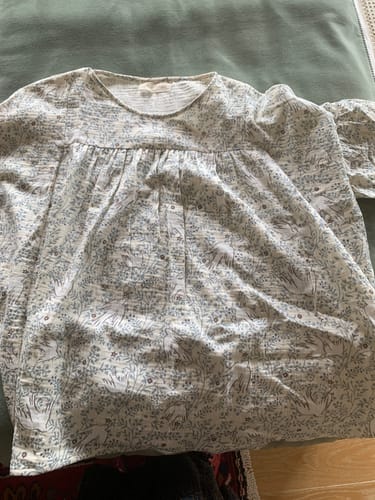 Customer photo review of Blouse Léopoldine - double gaze de coton Échappée Bleue