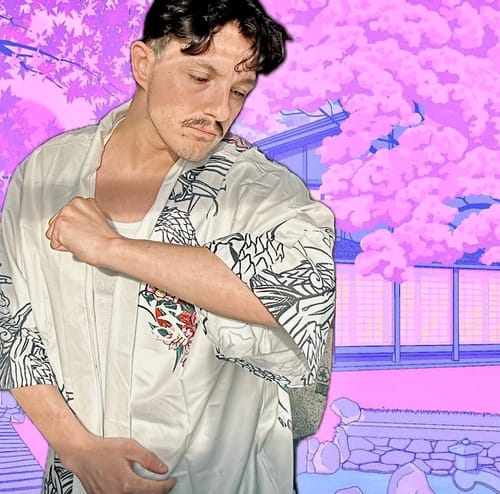 Customer photo review of White Mens kimonos demon