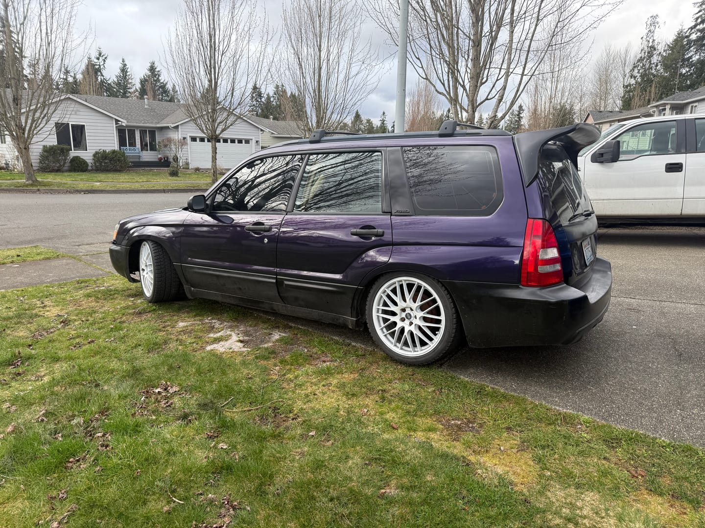 Customer photo review of Glossy Metallic Midnight Purple Vinyl Wrap