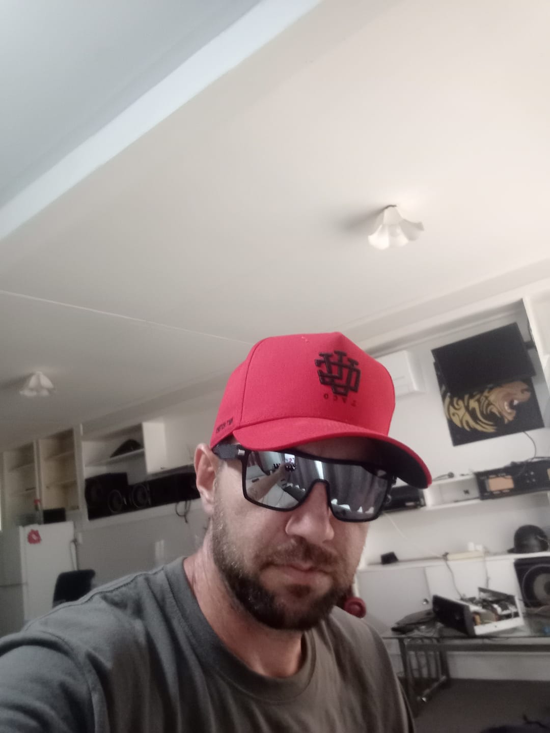 Customer photo review of LVCO Midnight Red A-Frame Snapback