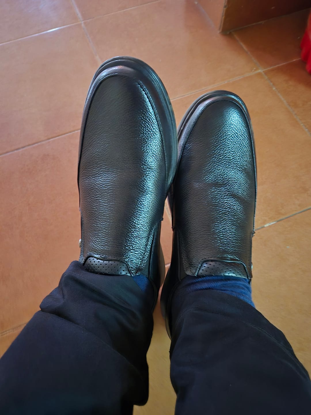 Customer photo review of Bacca Bucci Leather Office Slip-ons Formal Shoes | UK- 06 to 14