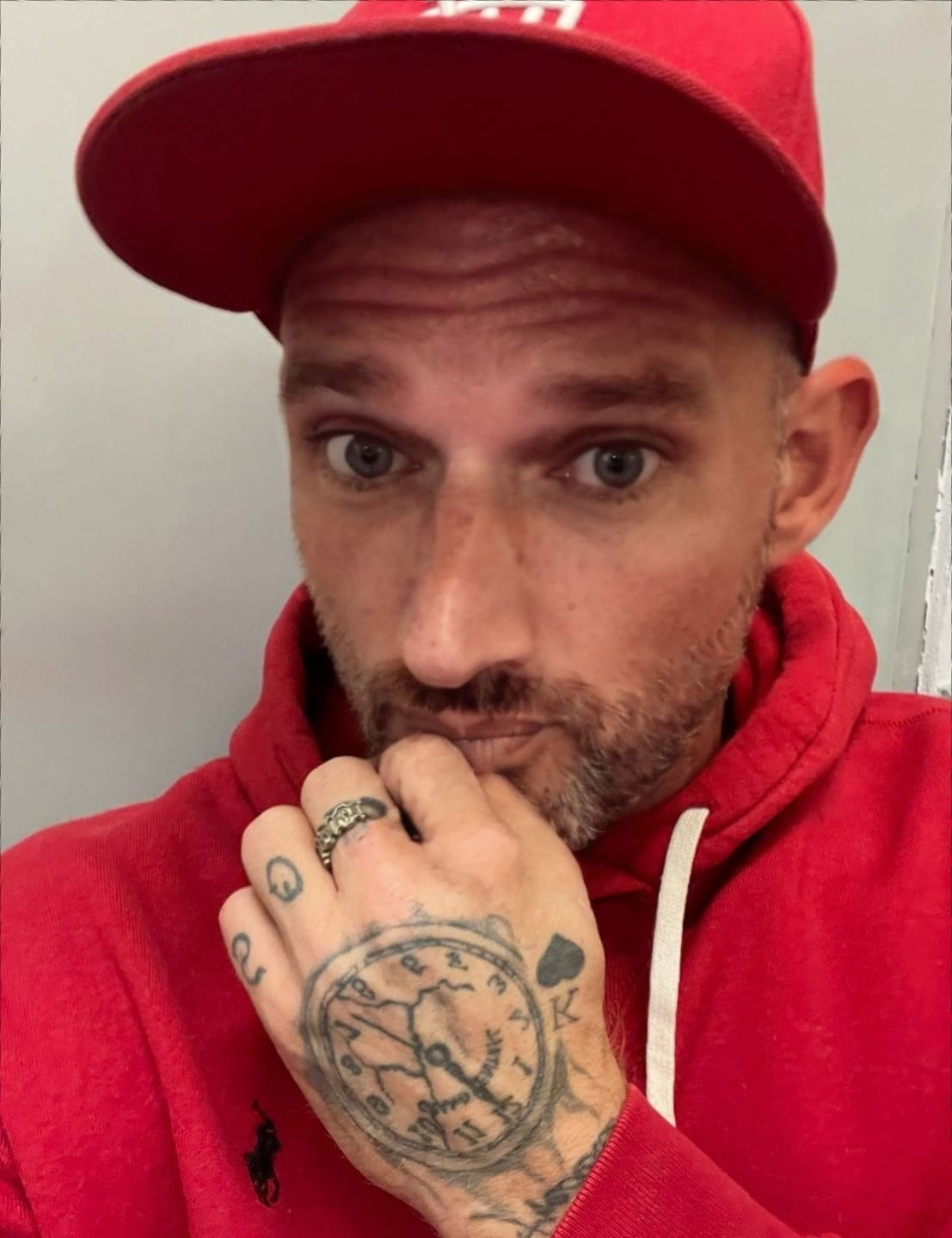 Customer photo review of LVCO "Blood Red" A-Frame Snapback