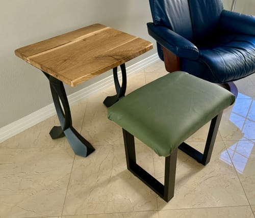 Customer photo review of End Table Legs 219 Curva 20H Mid-Century Modern Style