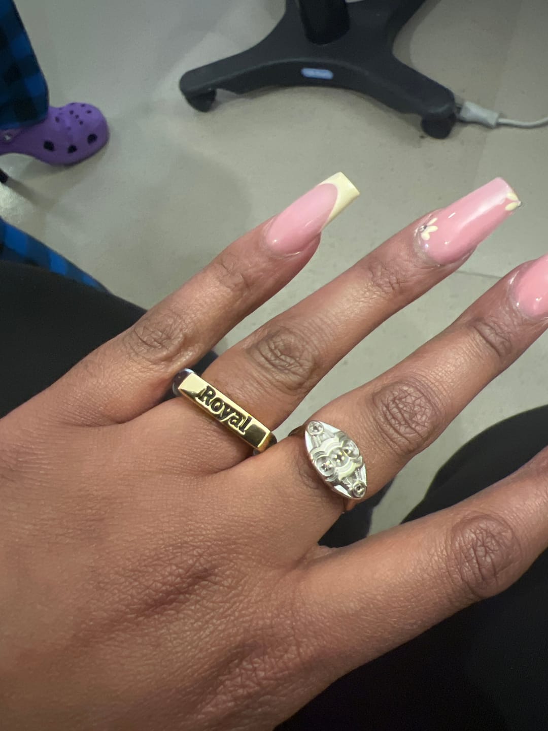 Customer photo review of Engraved Name Ring