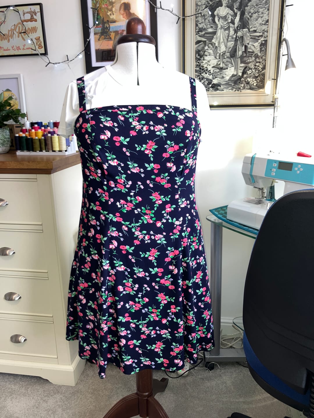 Customer photo review of All Over Blossoms Viscose Challis Fabric
