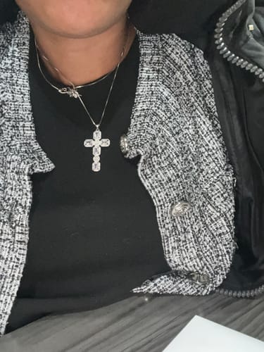Customer photo review of ADJUSTABLE CROSS NECKLACE