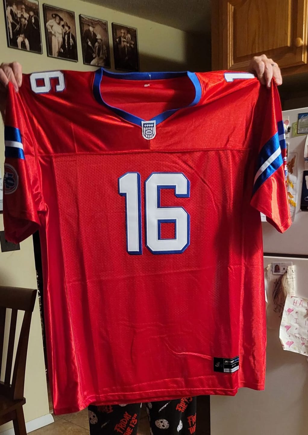 Customer photo review of The Replacements Shane Falco Washington Sentinels Football Jersey