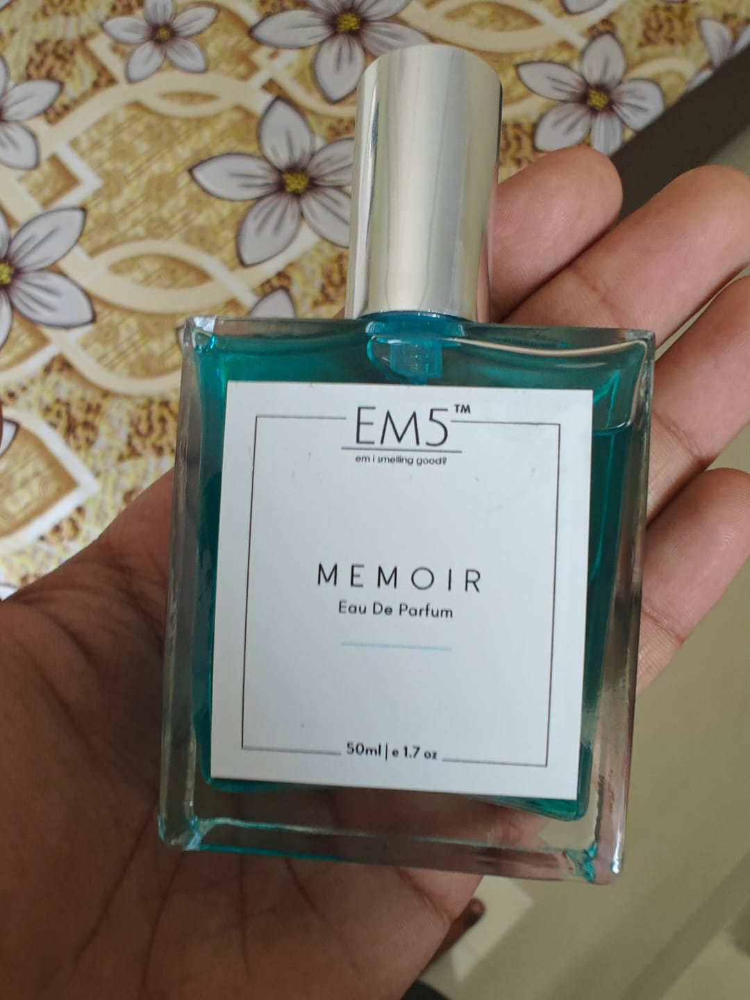 Customer photo review of EM5™ Memoir Unisex Perfume EDP Spray for Men & Women | Fresh Citrus Woody Fragrance Accords | Luxury Gift for Him / Her | Variants Available: 50 ml Spray / 15 ml Spray
