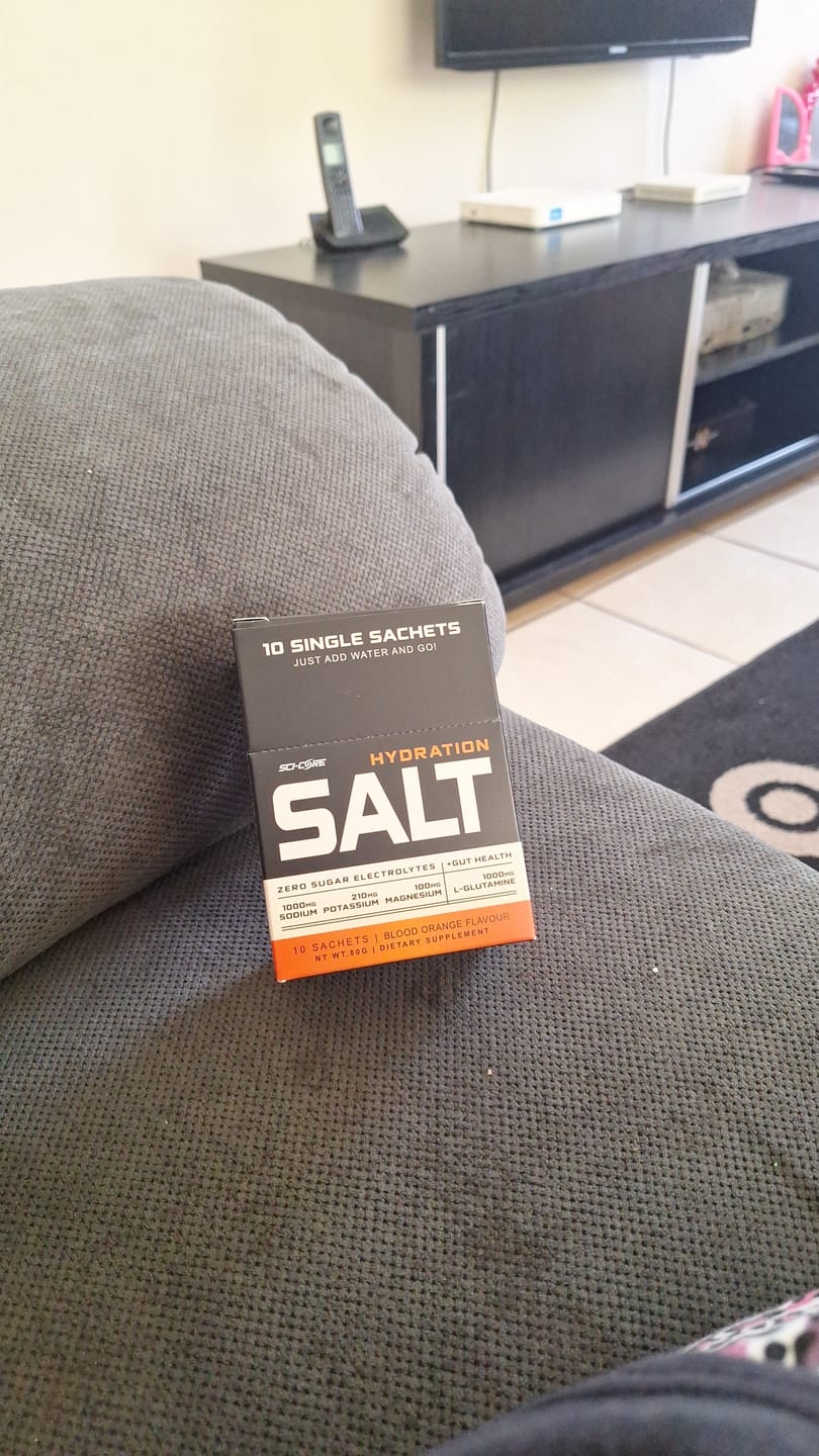 Customer photo review of HYDRATION SALT Blood Orange 10 x single serving sachets