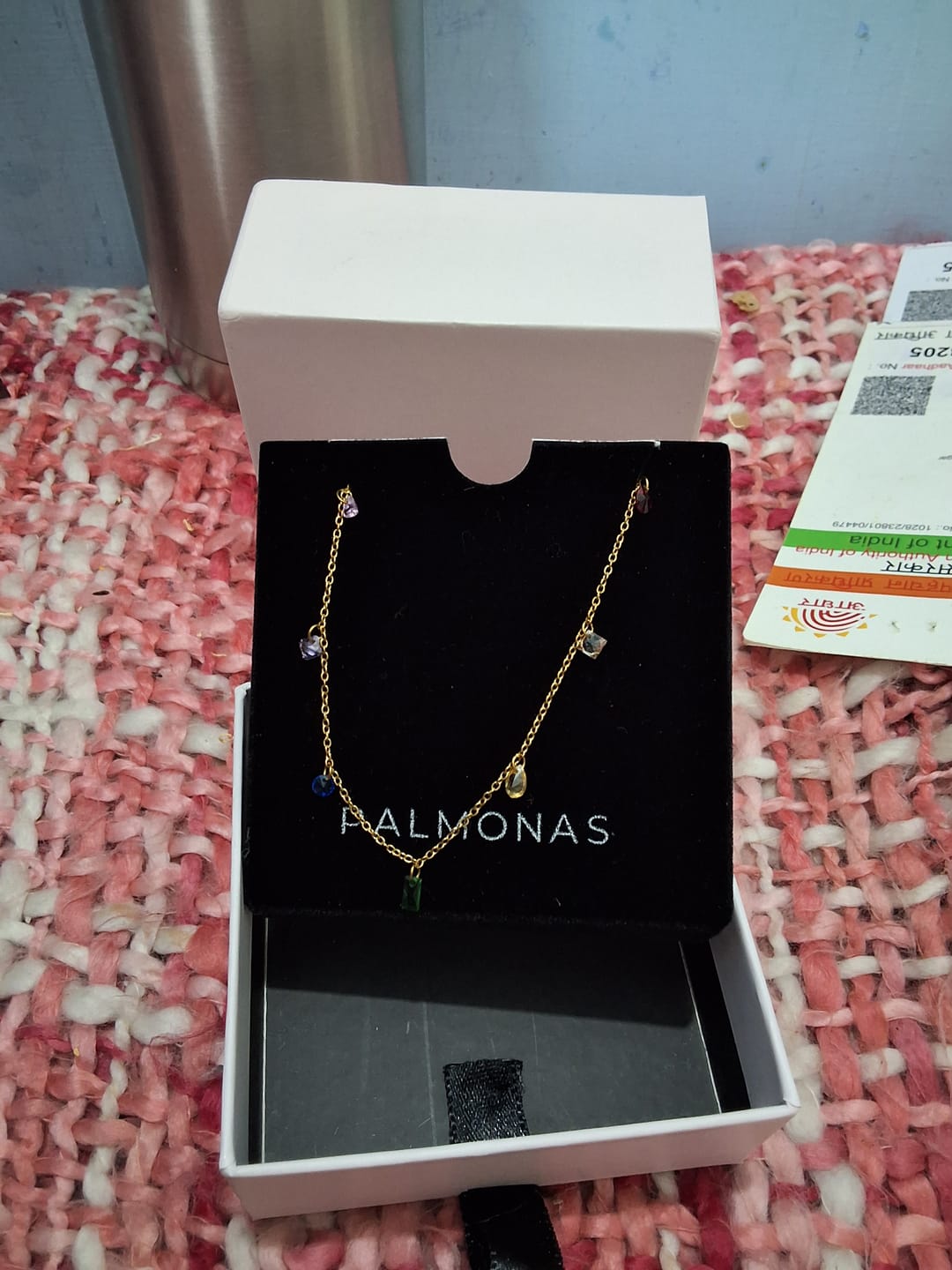 Customer photo review of Prismatic Harmony Necklace