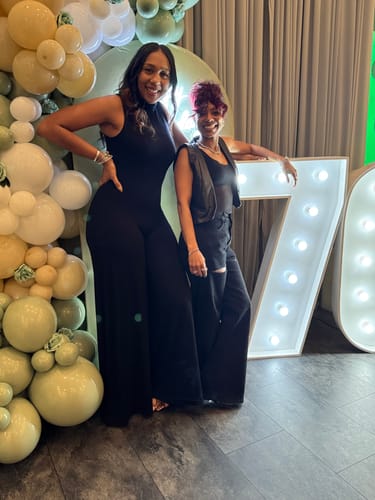 Customer photo review of NW Turtleneck Wide-leg Jumpsuit