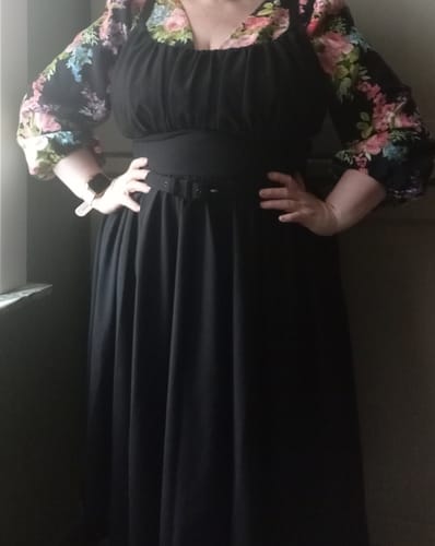 Customer photo review of Ingenue Dress in Black - Vixen by Micheline Pitt